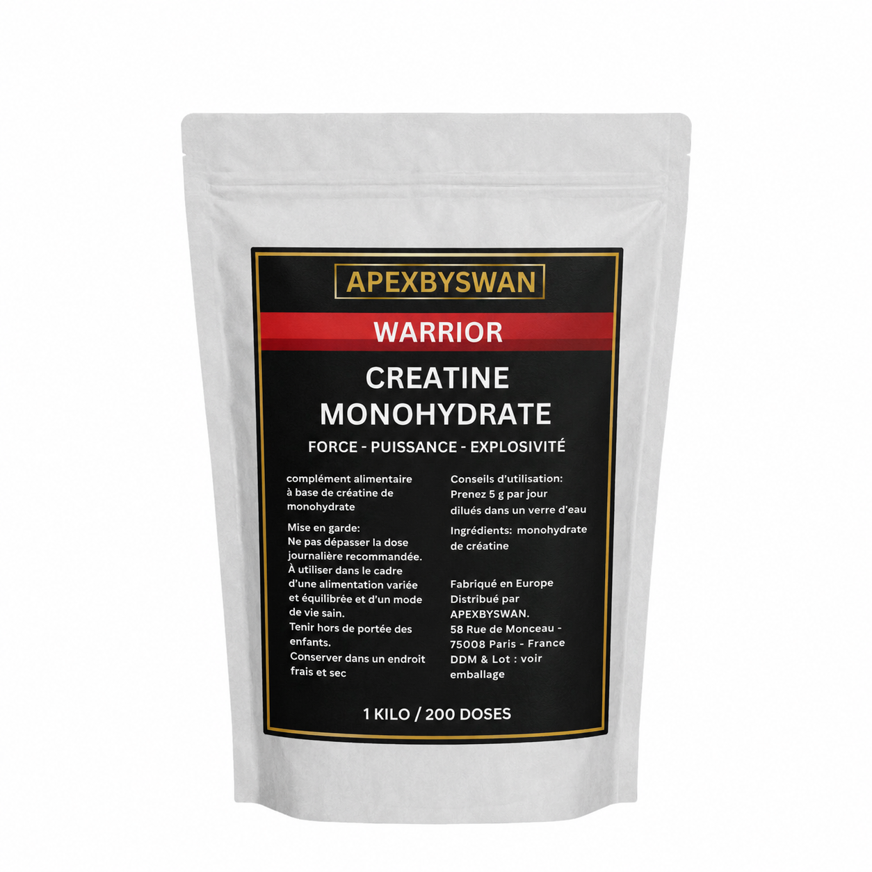 CRÉATINE MONOHYDRATE – 1 KG