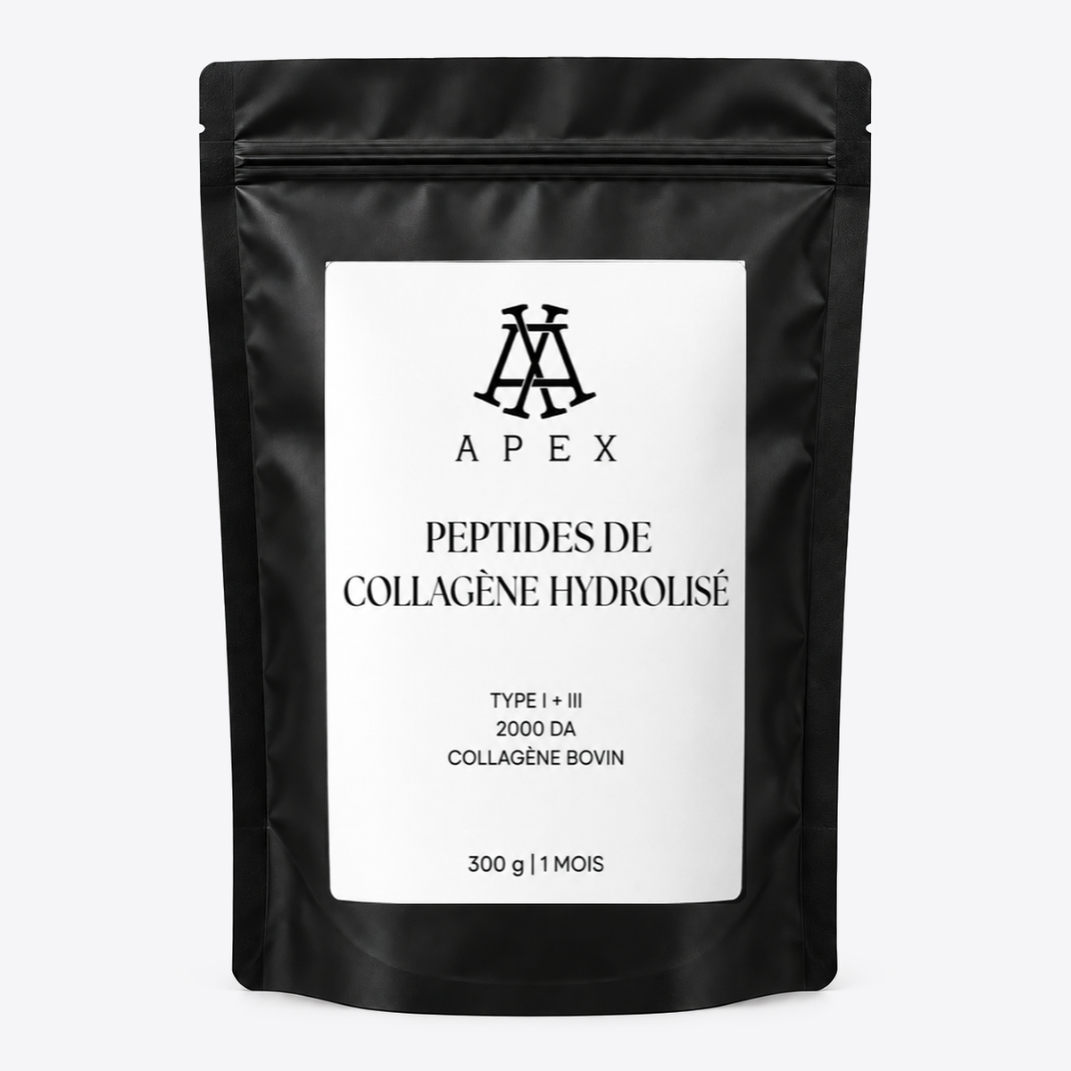 Pot de peptides de collagène bovin hydrolysé Types I & III 2000 Da – Apex by Swan