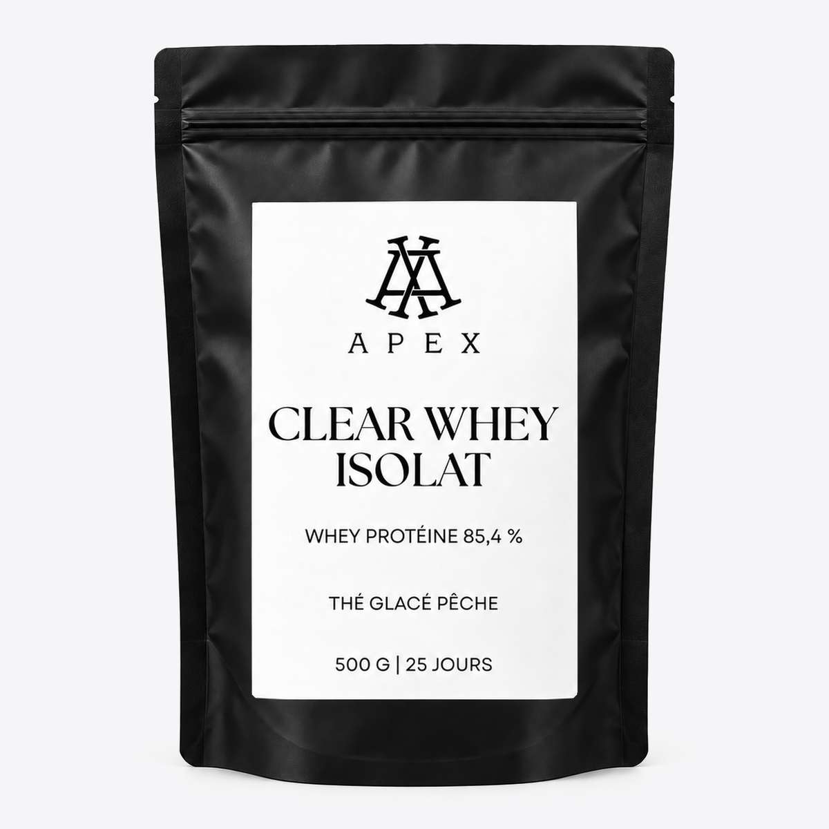 Doypack Clear Whey Isolate goût Thé glacé pêche 500 g – Apex by Swan