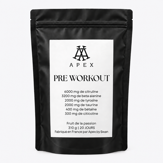 Doypack Pré-Workout Fruit de la Passion 310 g – Apex by Swan (400 mg de bétaïne)